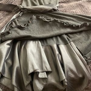 Italian Modern Design Midi Dress, Large Gently Used, Pretty w/Silk Underskirt